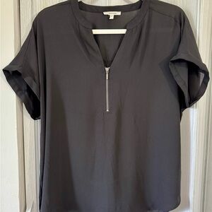 Maurices Black Zipper Blouse